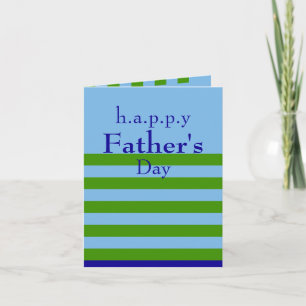 Tarjeta Día del Padre Azul y Verde de Primavera Personaliz