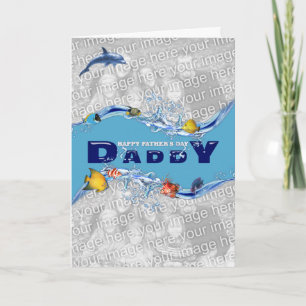 Tarjeta Día del Padre bajo el mar AGREGAR SUS PROPIAS FOTO