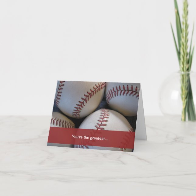 Tarjeta Día del Padre, Béisbol (Anverso)