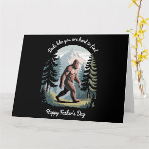 Tarjeta Día del Padre Bigfoot Sasquatch Papá Divertido