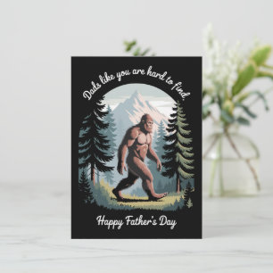 Tarjeta Día del Padre Bigfoot Sasquatch Papá Divertido