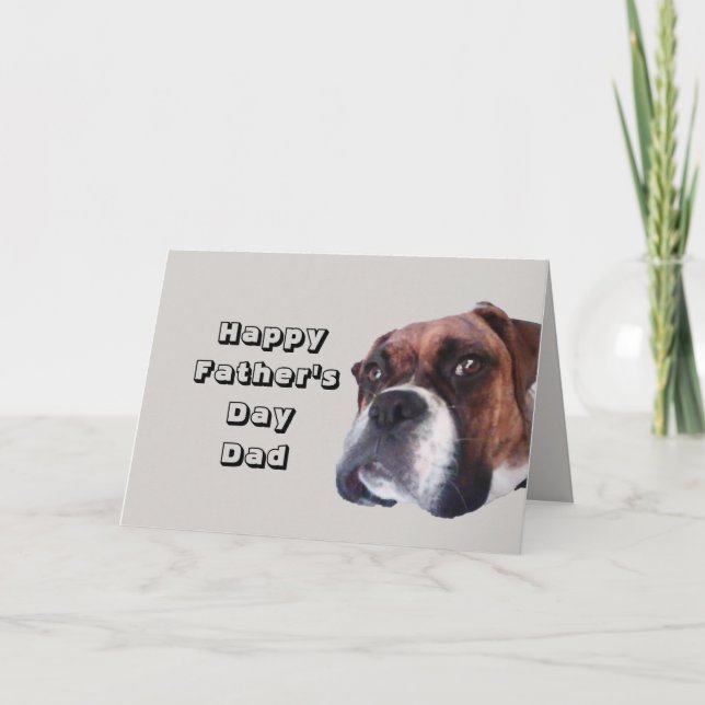 TARJETA DÍA DEL PADRE BOXER AMERICANO  (Anverso)