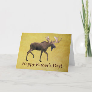 Tarjeta Día del Padre Bull Moose