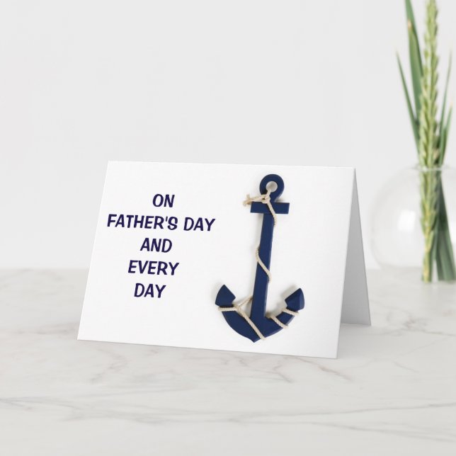 TARJETA DÍA DEL PADRE / CADA DÍA SOMOS EL ANCLADOR DE NUES (Anverso)