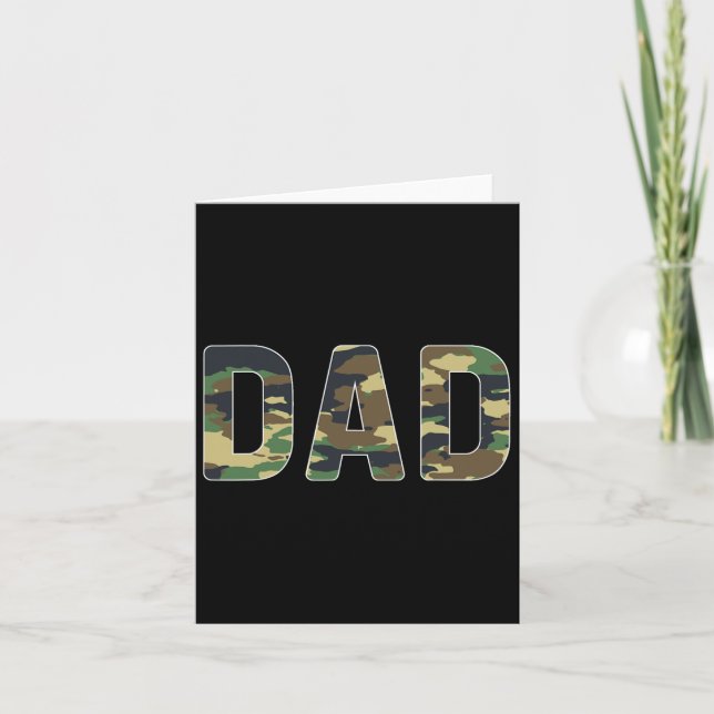 Tarjeta Día del padre Camuflaje  (Anverso)