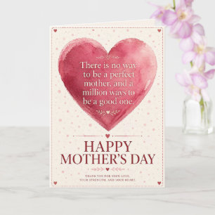 Tarjeta Día del Padre con Corazón de Acuarela y Frase Insp
