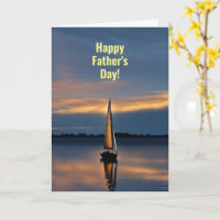 Día del Padre con hermoso barco de vela y puesta d