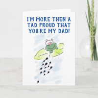 Día del Padre de Hijo Hija Renacuajo Rana Lindo