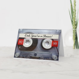 Tarjeta Día del padre de la cinta de cassette de la década