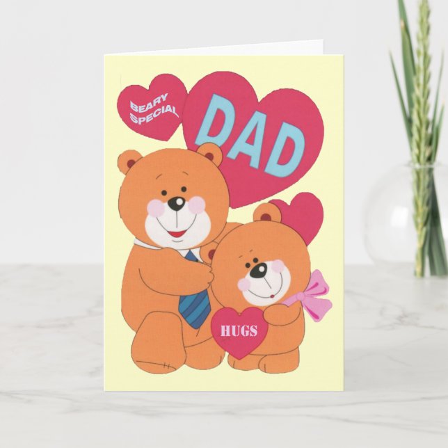Tarjeta Día del Padre de la Familia Beary Special Dad (Anverso)