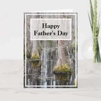 Tarjeta Día del padre de la foto del pantano