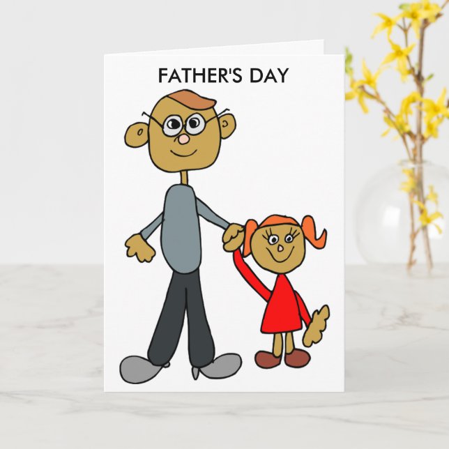 Tarjeta Día del Padre de la Hija Personalizado Padre Mejor (flor amarilla)