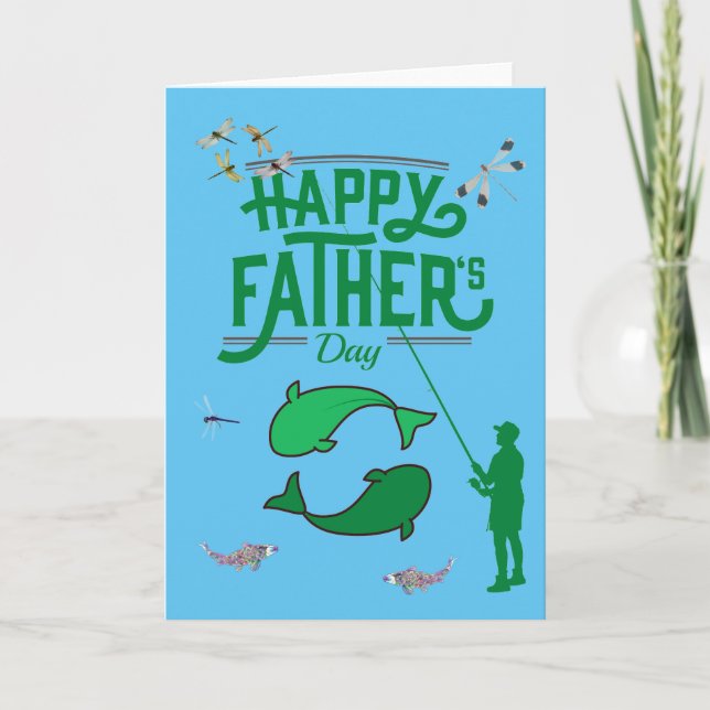 Tarjeta día del padre de la pesca (Anverso)