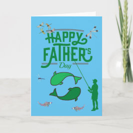Tarjeta día del padre de la pesca