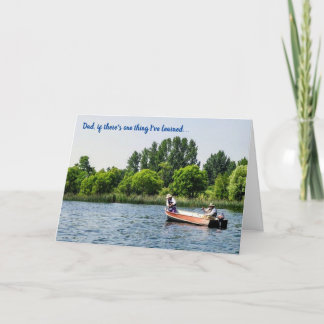Tarjeta Día del padre de la pesca divertida