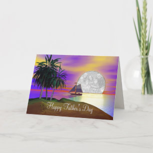 Tarjeta Día del Padre de la vela al atardecer (fotograma)