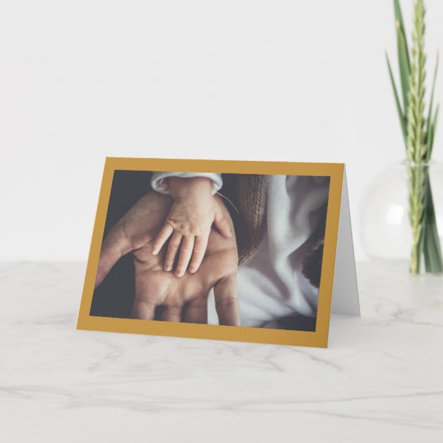 Tarjeta Día del Padre de las Manos (Anverso)