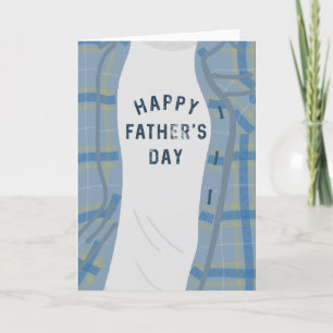Tarjeta Día del Padre de los Camisas de Flannel