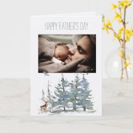 Tarjeta Día del Padre de los Cerebros Bosques con foto