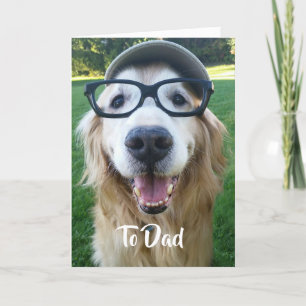 Tarjeta Día del Padre de los Lectores de Oro sonrientes
