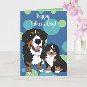 Tarjeta Día del Padre de los Perros de Montaña de Bernese