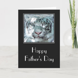 Tarjeta Día del padre de los tigres blancos