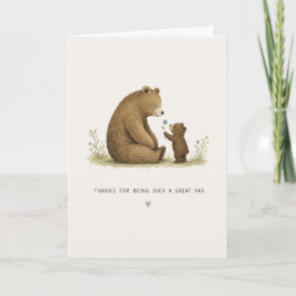 Tarjeta Día del Padre de Osito y Papá Oso