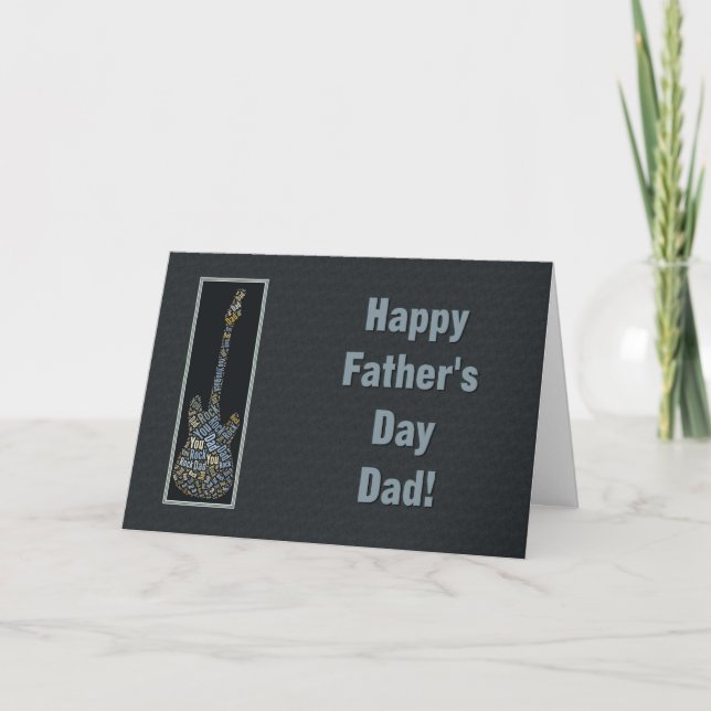 Tarjeta Día del Padre de Rockin (Anverso)