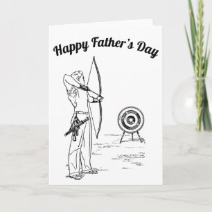 Tarjeta Día del Padre de tiro con arco