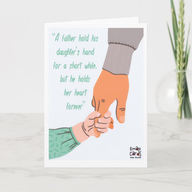 Tarjeta Día del Padre - de una hija (Anverso)