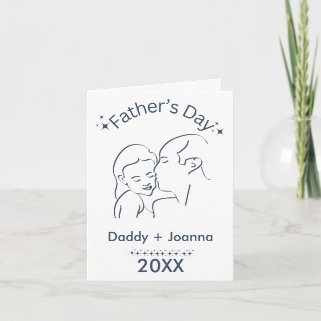 Tarjeta Día del padre del Chica de papá (Anverso)