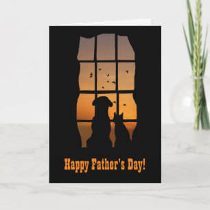 Tarjeta Día del Padre del Día del Padres Mascota y Perro