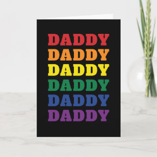 Tarjeta Día del Padre del Orgullo Gay de Papi LGBTQ