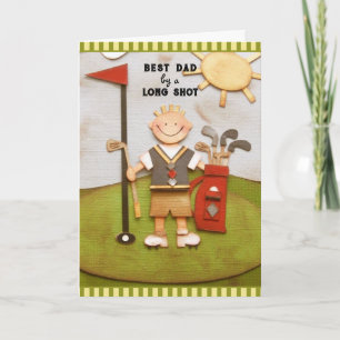 Tarjeta día del padre del papá de golf