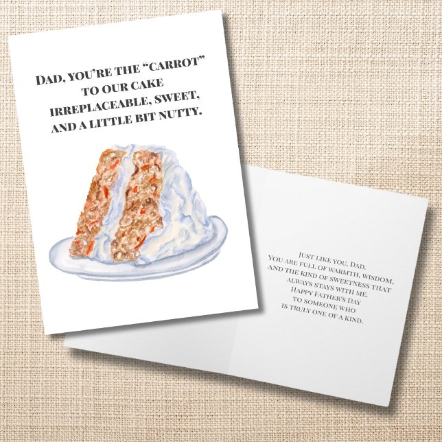 Tarjeta Día del Padre del Pastel de zanahorias acuáticas (Subido por el creador)