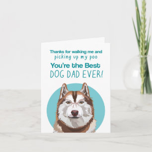 Tarjeta Día del padre del perro rojo