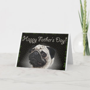 Tarjeta día del padre del pug