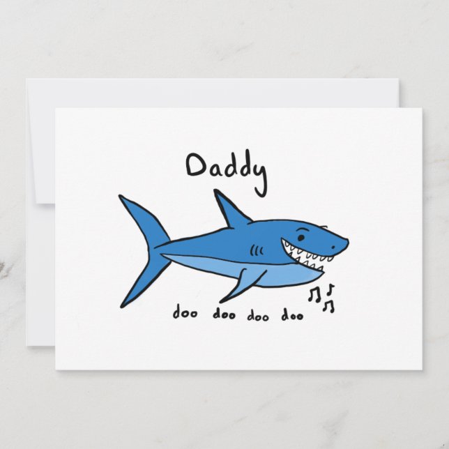Tarjeta Día del padre del tiburón (Anverso)
