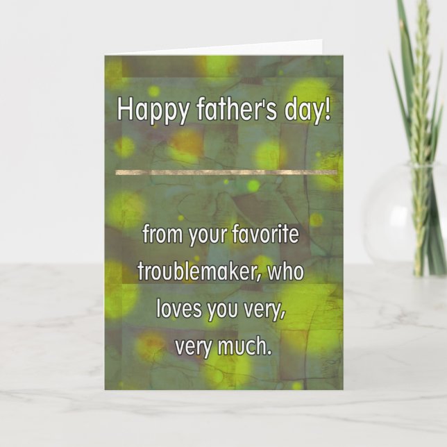 Tarjeta Día del padre desde el hijo (Anverso)