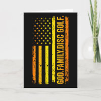 Día del Padre Dios Familia Disc Golf Bandera Ameri