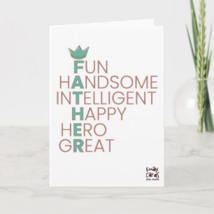 Tarjeta Día del Padre - Diseño de Crucigrama