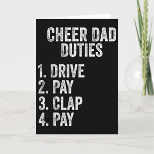 Tarjeta Día del Padre Divertido Animar Deberes de Papá Con
