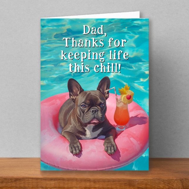 Tarjeta Día del Padre Divertido Bulldog Francés (Subido por el creador)