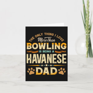 Tarjeta Día del Padre divertido de bolos - Amor de perro p
