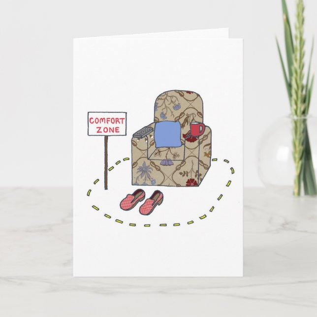 Tarjeta Día del padre divertido de la zona de confort (Anverso)