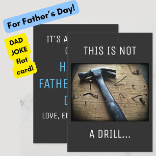 Tarjeta Día del Padre divertido "Esto no es un simulacro"