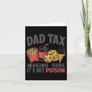Tarjeta Día del Padre Divertido Haciendo Impuestos Asegurá