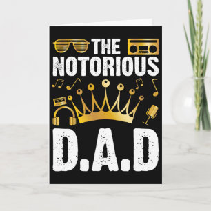 Tarjeta Día del Padre Divertido Hip Hop Antiguo Notorio Pa