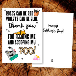 Tarjeta Día del Padre Divertido Lindo Feliz De Gato