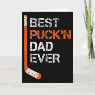 Tarjeta Día del Padre Divertido Papá Hockey Mejor Padre Pu